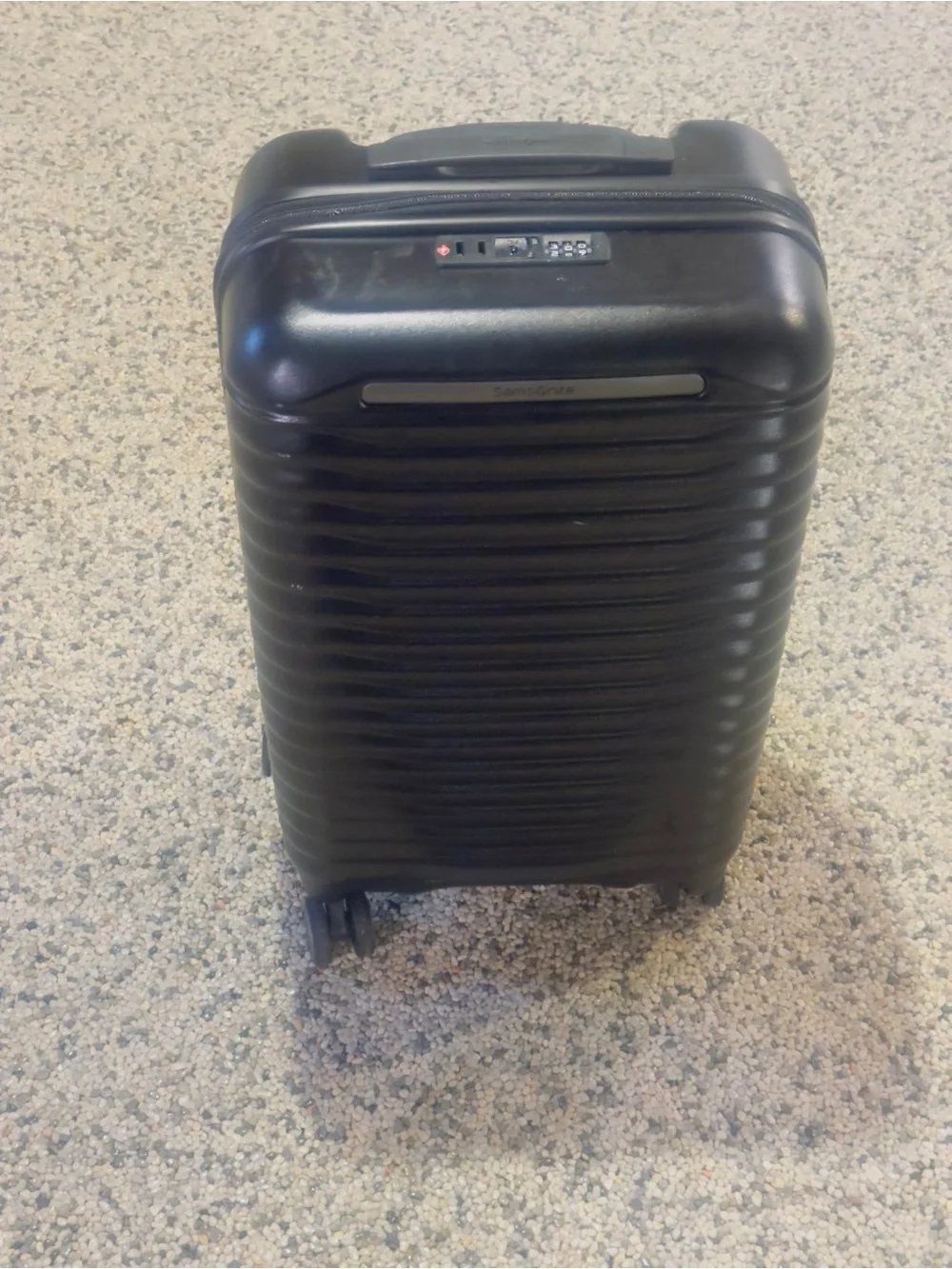 Black Hard-Shell Carry-On Suitcase - Men Bags
